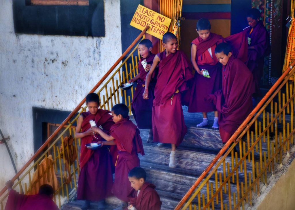 Monks after morning prayer